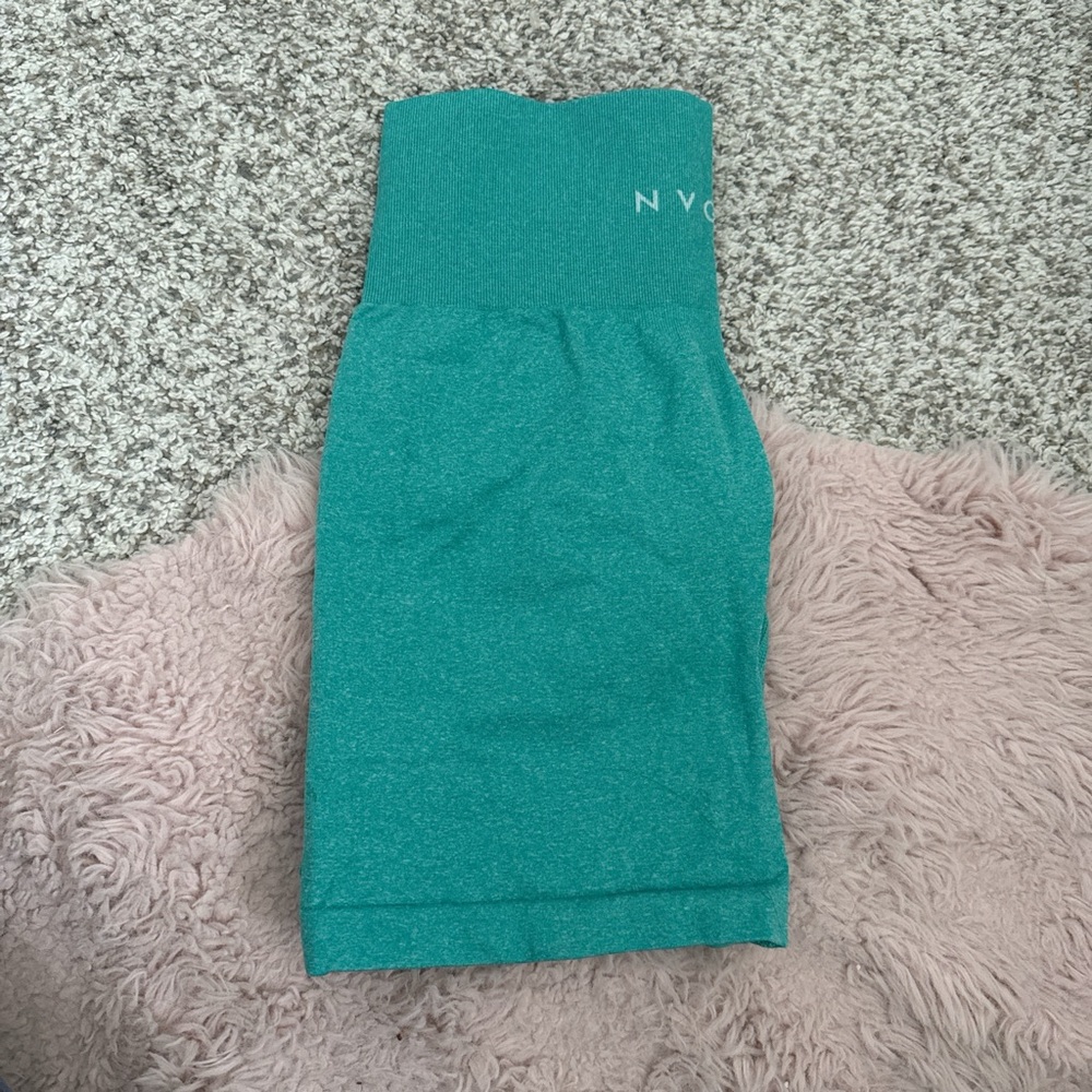 NVGTN teal seamless gym shorts